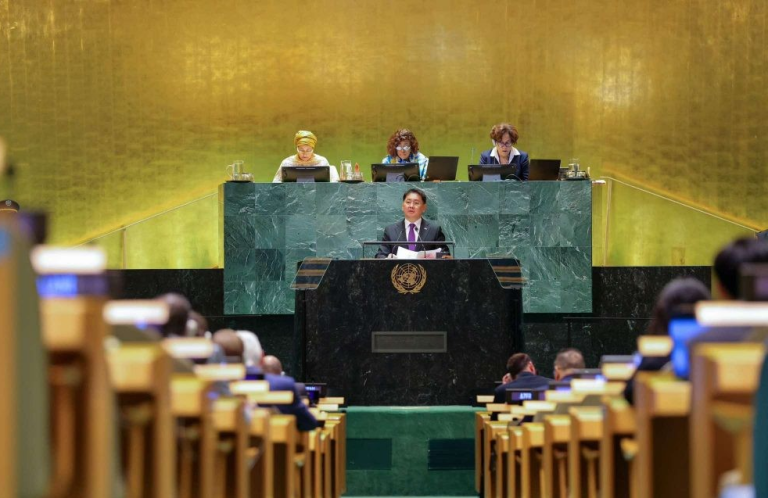 Монгол Улсын Ерөнхийлөгч У.Хүрэлсүх дэлхийн энх тайван, аюулгүй байдлын төлөө хамтран ажиллахыг уриаллаа