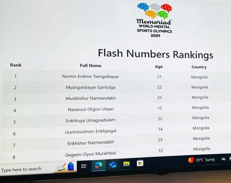 Оюуны олимпоос дахин 3 аварга төрлөө