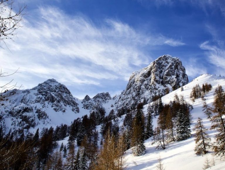Алтай, Хангайн уулархаг нутаг, Орхон, Туул голын хөндийгөөр ялимгүй цас орно