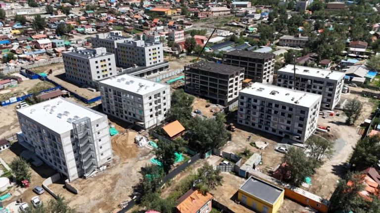 Шархад дэд төвийн 110 айлын орон сууцны барилга угсралтын ажил дууслаа