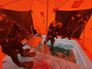 Хоёр орны аврагчид 20-27 метрийн гүнд шумбалт хийж, харилцан туршлага солилцлоо